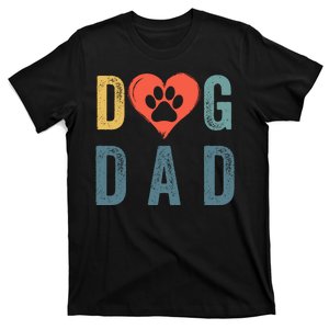 Dog Dad Happy FatherS Day Puppy Dad Dog Daddy Loving Dad Dog Parent Dog Lover T-Shirt