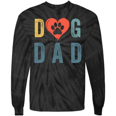 Dog Dad Happy FatherS Day Puppy Dad Dog Daddy Loving Dad Dog Parent Dog Lover Tie-Dye Long Sleeve Shirt