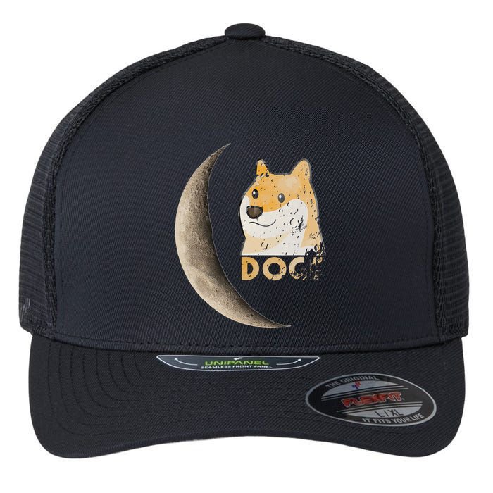 Dogecoin Doge Hodler Trader Dogecoin Moon Flexfit Unipanel Trucker Cap
