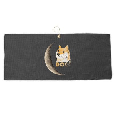 Dogecoin Doge Hodler Trader Dogecoin Moon Large Microfiber Waffle Golf Towel