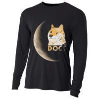 Dogecoin Doge Hodler Trader Dogecoin Moon Cooling Performance Long Sleeve Crew