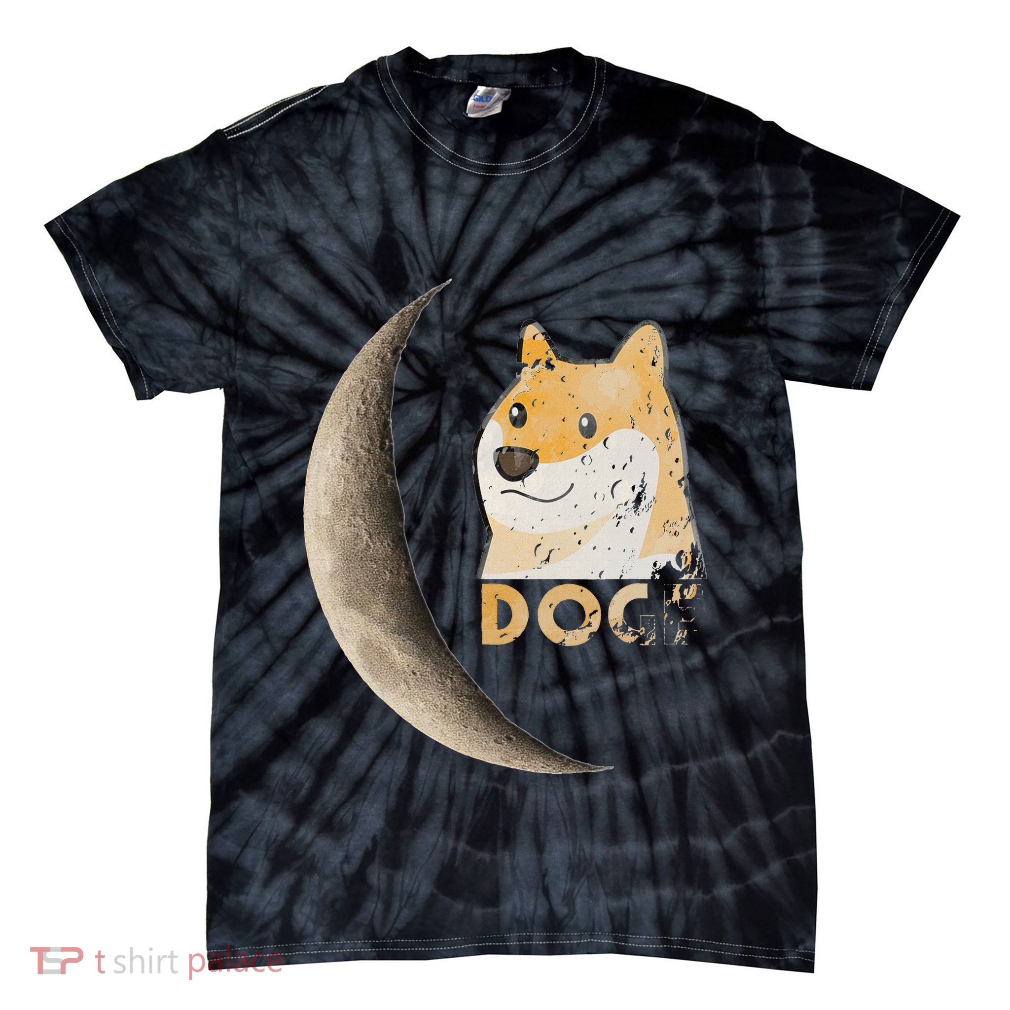 Dogecoin Doge Hodler Trader Dogecoin Moon Tie-Dye T-Shirt