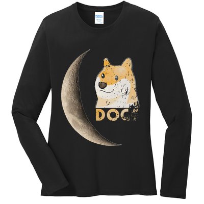 Dogecoin Doge Hodler Trader Dogecoin Moon Ladies Long Sleeve Shirt