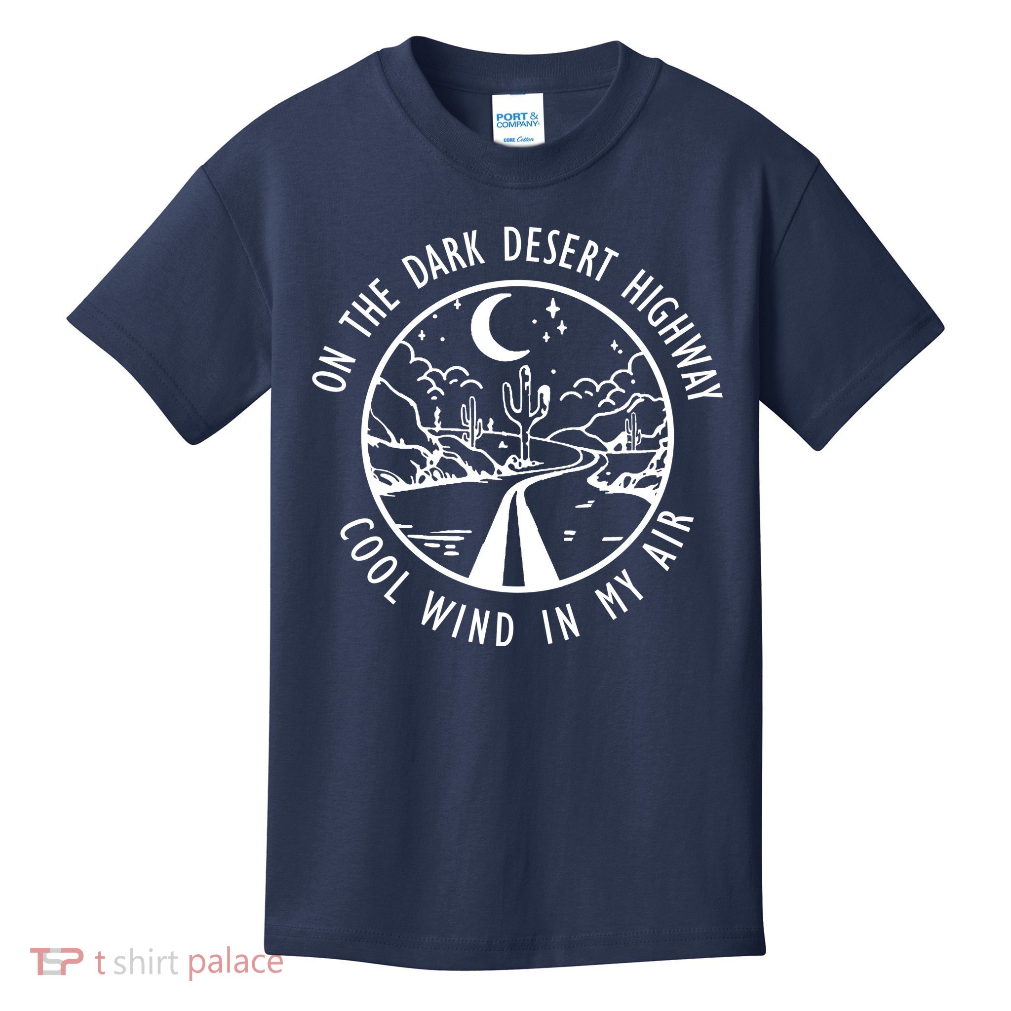Dark Desert Highway Cool Wind In My Hair Adventure Kids T-Shirt