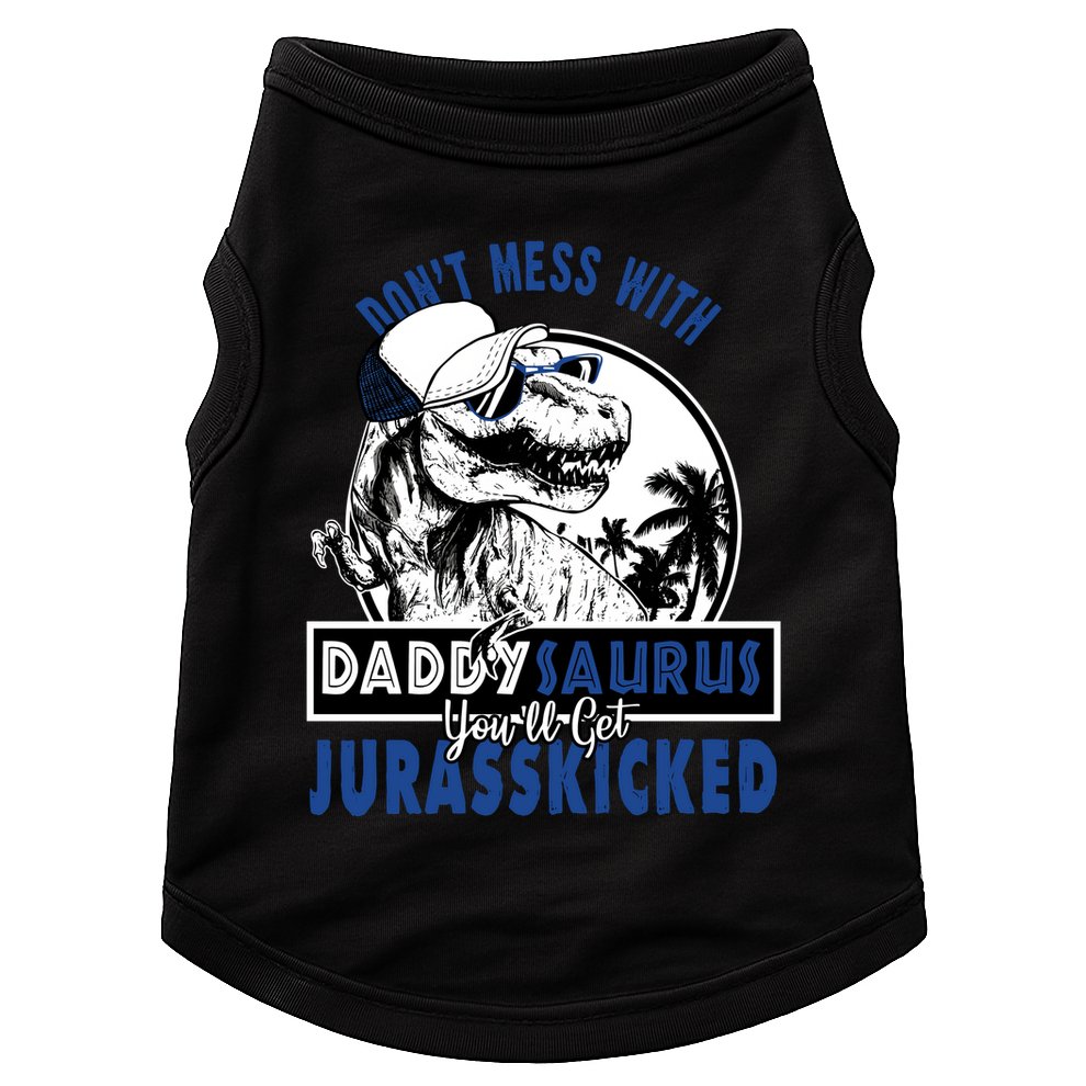 Daddysaurus Dad Husband Father's Day Gift Matching Dinosaur  Doggie Tank