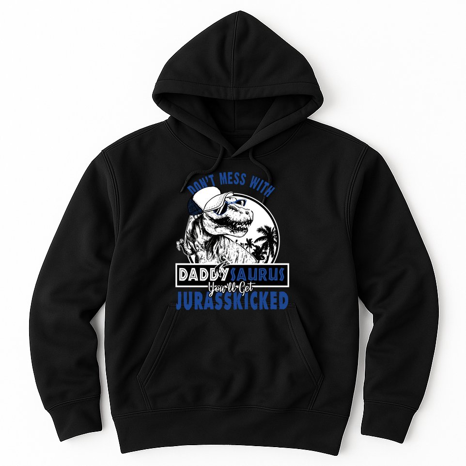 Daddysaurus Dad Husband Father's Day Gift Matching Dinosaur  Hoodie