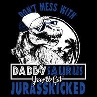 Daddysaurus Dad Husband Father's Day Gift Matching Dinosaur  Hoodie