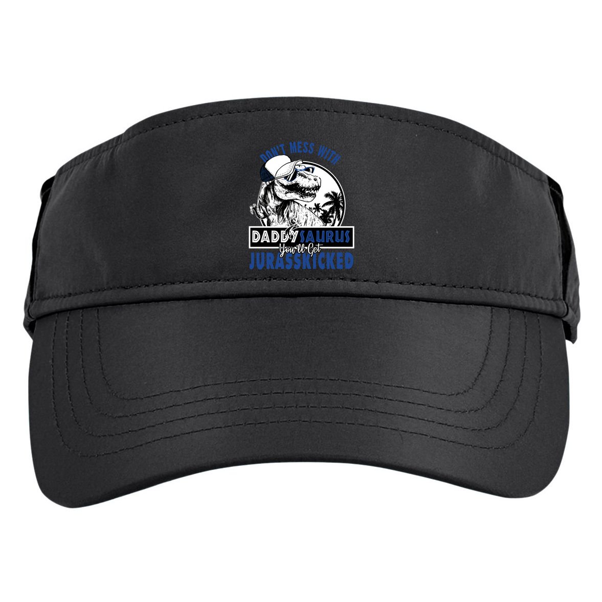 Daddysaurus Dad Husband Father's Day Gift Matching Dinosaur  Adult Drive Performance Visor