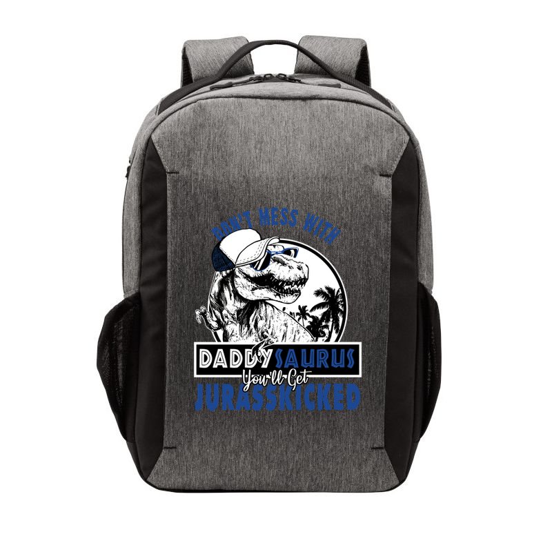Daddysaurus Dad Husband Father's Day Gift Matching Dinosaur  Vector Backpack