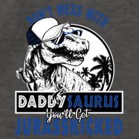 Daddysaurus Dad Husband Father's Day Gift Matching Dinosaur  Vector Backpack
