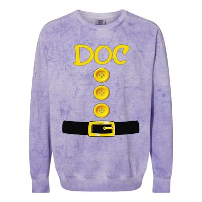 Doc Dwarf Halloween Costume Color Matching Doc Dwarf Colorblast Crewneck Sweatshirt