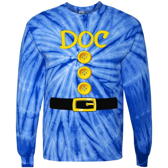 Doc Dwarf Halloween Costume Color Matching Doc Dwarf Tie-Dye Long Sleeve Shirt