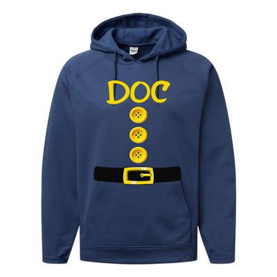 Doc Dwarf Halloween Costume Color Matching Doc Dwarf Performance Fleece Hoodie