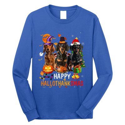 Dachshund Dog Holiday Festive Season Celebration Long Sleeve Shirt