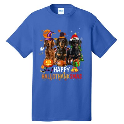 Dachshund Dog Holiday Festive Season Celebration Tall T-Shirt