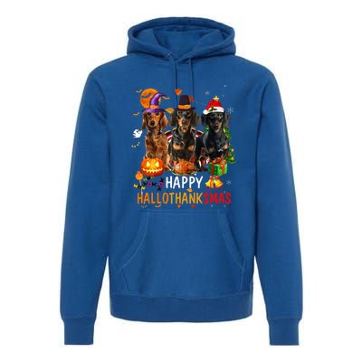 Dachshund Dog Holiday Festive Season Celebration Premium Hoodie