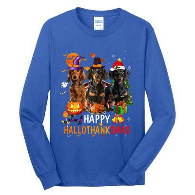 Dachshund Dog Holiday Festive Season Celebration Tall Long Sleeve T-Shirt