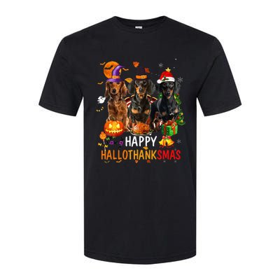 Dachshund Dog Holiday Festive Season Celebration Softstyle CVC T-Shirt