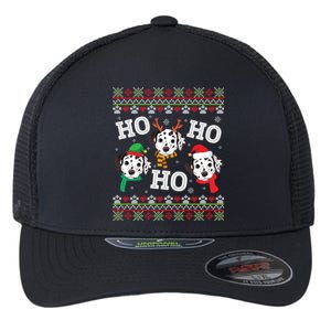 Dalmatian Dog Ho Ho Ho Merry Christmas Dad Mom Ugly Sweater Gift Flexfit Unipanel Trucker Cap