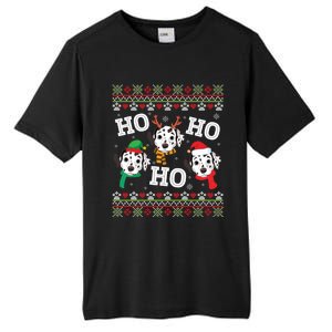 Dalmatian Dog Ho Ho Ho Merry Christmas Dad Mom Ugly Sweater Gift Tall Fusion ChromaSoft Performance T-Shirt