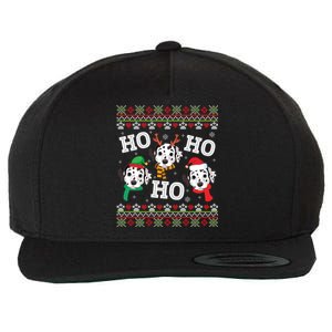 Dalmatian Dog Ho Ho Ho Merry Christmas Dad Mom Ugly Sweater Gift Wool Snapback Cap