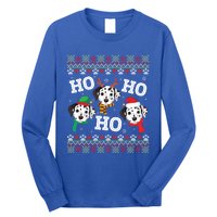 Dalmatian Dog Ho Ho Ho Merry Christmas Dad Mom Ugly Sweater Gift Long Sleeve Shirt