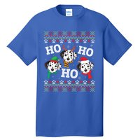 Dalmatian Dog Ho Ho Ho Merry Christmas Dad Mom Ugly Sweater Gift Tall T-Shirt