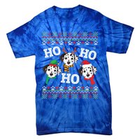 Dalmatian Dog Ho Ho Ho Merry Christmas Dad Mom Ugly Sweater Gift Tie-Dye T-Shirt