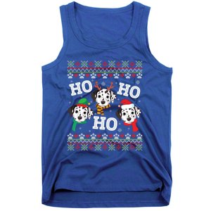 Dalmatian Dog Ho Ho Ho Merry Christmas Dad Mom Ugly Sweater Gift Tank Top