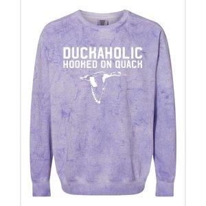 Duckaholic Duck Hunting Themed Duck Lovers Colorblast Crewneck Sweatshirt