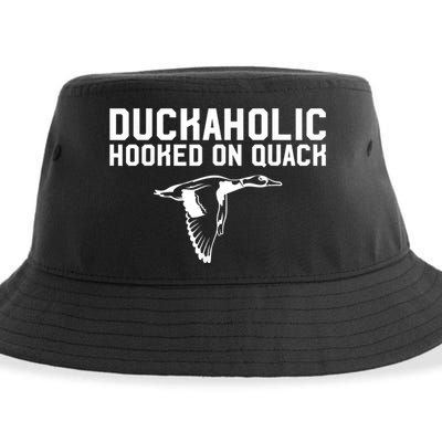 Duckaholic Duck Hunting Themed Duck Lovers Sustainable Bucket Hat