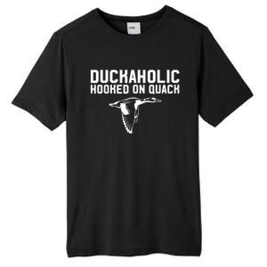 Duckaholic Duck Hunting Themed Duck Lovers Tall Fusion ChromaSoft Performance T-Shirt