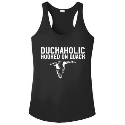 Duckaholic Duck Hunting Themed Duck Lovers Ladies PosiCharge Competitor Racerback Tank