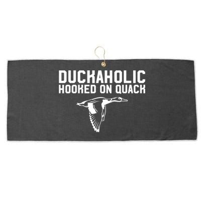 Duckaholic Duck Hunting Themed Duck Lovers Large Microfiber Waffle Golf Towel