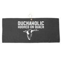 Duckaholic Duck Hunting Themed Duck Lovers Large Microfiber Waffle Golf Towel