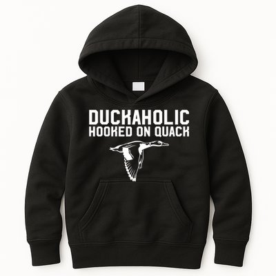 Duckaholic Duck Hunting Themed Duck Lovers Kids Hoodie