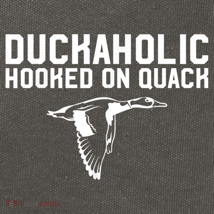Duckaholic Duck Hunting Themed Duck Lovers Cotton Canvas Backpack