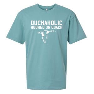 Duckaholic Duck Hunting Themed Duck Lovers Sueded Cloud Jersey T-Shirt