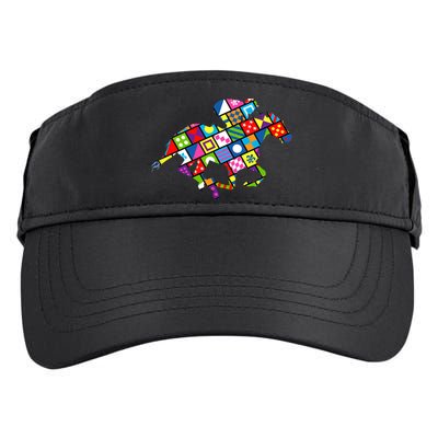 Derby Day Horse Lover Colorful Abstract Adult Drive Performance Visor