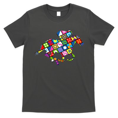 Derby Day Horse Lover Colorful Abstract T-Shirt