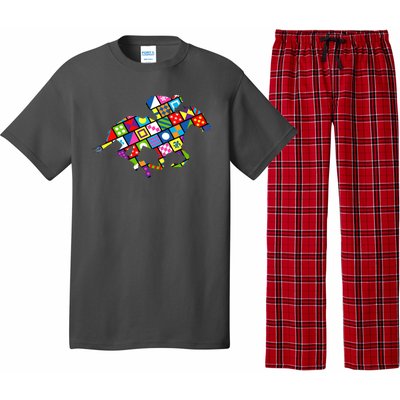 Derby Day Horse Lover Colorful Abstract Pajama Set