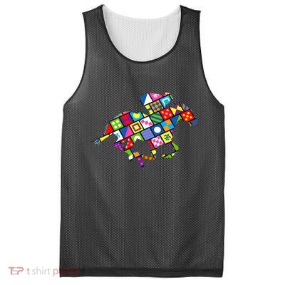 Derby Day Horse Lover Colorful Abstract Mesh Reversible Basketball Jersey Tank