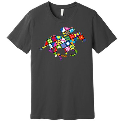 Derby Day Horse Lover Colorful Abstract Premium T-Shirt