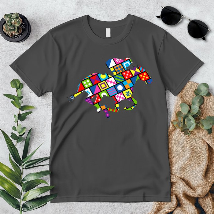 Derby Day Horse Lover Colorful Abstract Premium T-Shirt