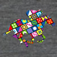 Derby Day Horse Lover Colorful Abstract Premium T-Shirt