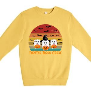 Dental Dentist Halloween Boos Crew Funny Costume Assistant S Meaningful Gift Premium Crewneck Sweatshirt