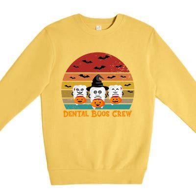 Dental Dentist Halloween Boos Crew Funny Costume Assistant S Meaningful Gift Premium Crewneck Sweatshirt