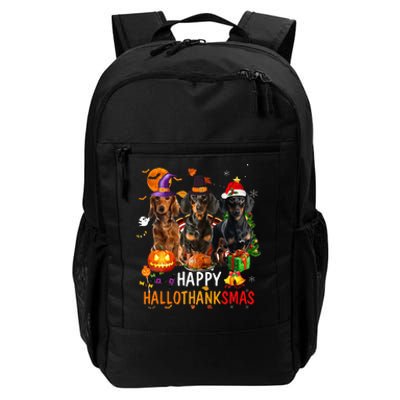 Dachshund Dog Holiday Festive Season Celebration Daily Commute Backpack