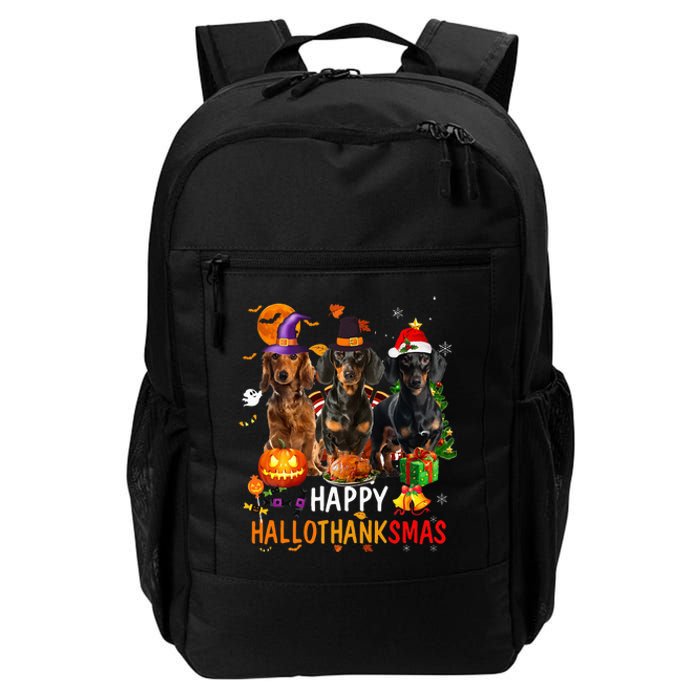 Dachshund Dog Holiday Festive Season Celebration Daily Commute Backpack