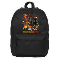 Dachshund Dog Holiday Festive Season Celebration 16 in Basic Backpack